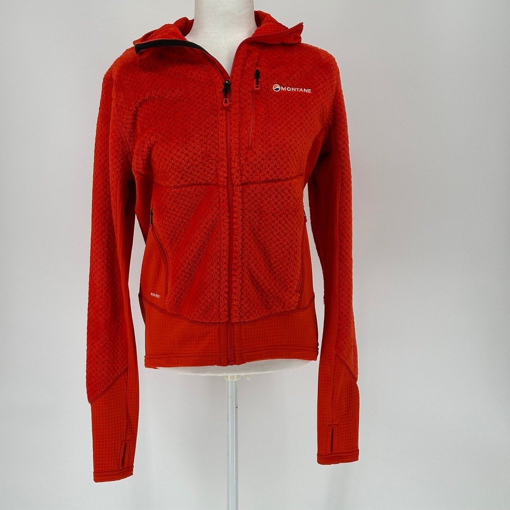 Montane Wolf Hoodie Men's S  Firefly Red Performance Fleece Hooded Jacket‎